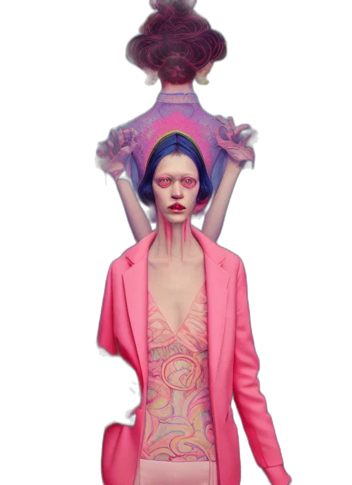 dress, jacket, jewelry, creature transparent PNG cut-out