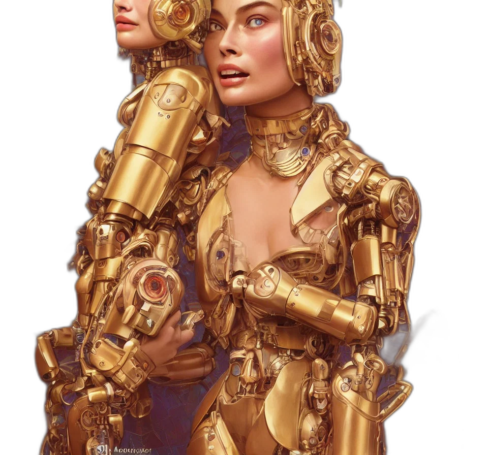 robot, jewelry, dress, concept art transparent PNG cut-out
