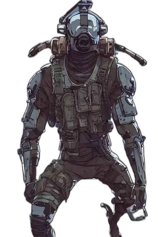 robot, weapon, creature, mask transparent PNG cut-out