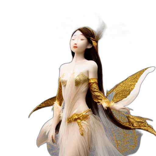 dress, jewelry, fantasy art, concept art transparent PNG cut-out