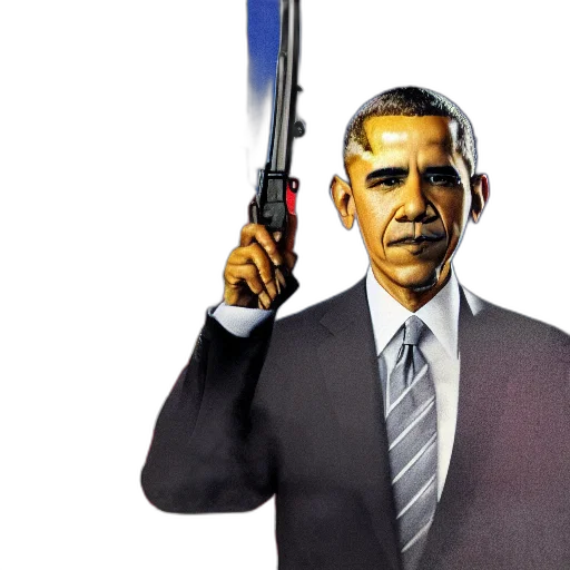 weapon, concept art, obama, holding transparent PNG cut-out
