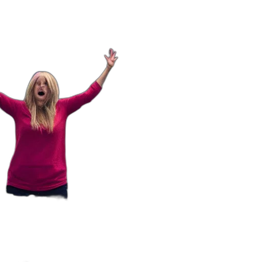 person, raising, her, hands transparent PNG cut-out