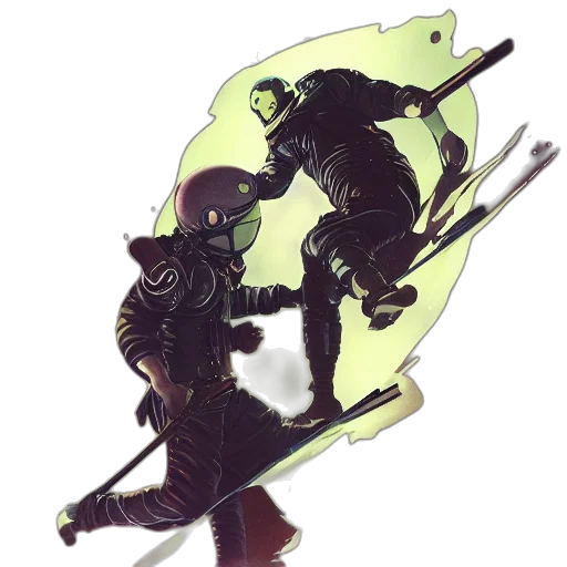 sword, staff, weapon, robot transparent PNG cut-out
