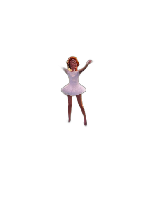 dress, staff, hair, creature transparent PNG cut-out