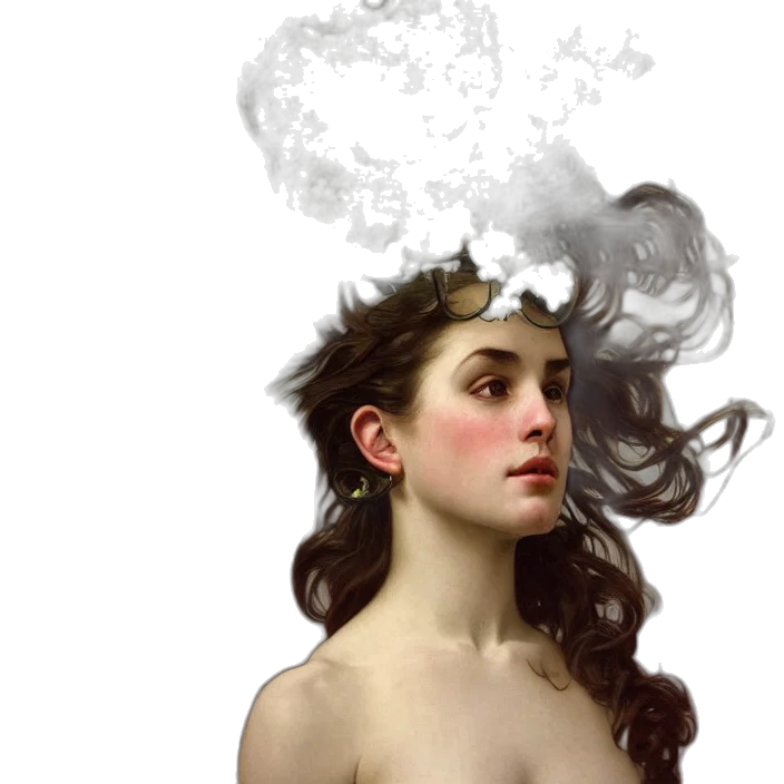 crown, hair, face, mask transparent PNG cut-out