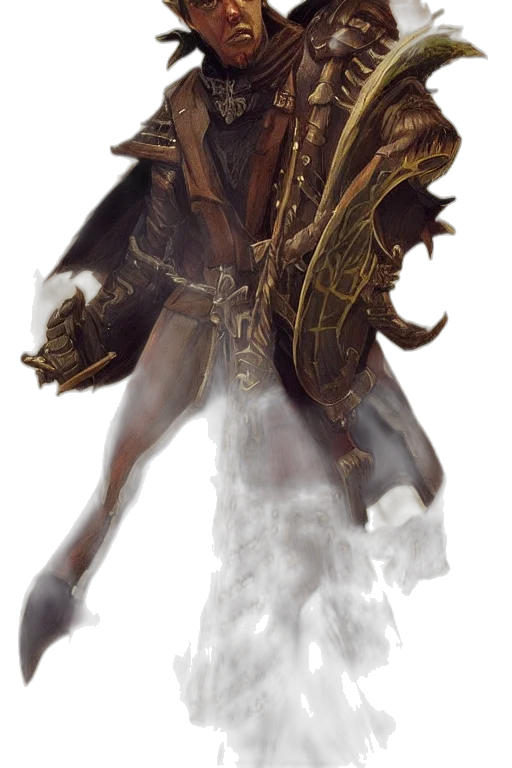 jacket, staff, mask, dragon transparent PNG cut-out