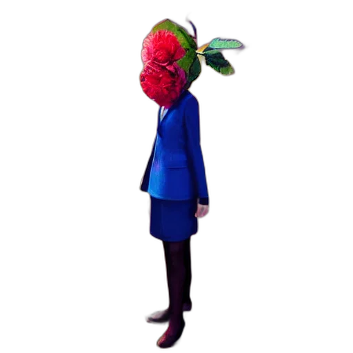 jacket, flower, hat, dress transparent PNG cut-out