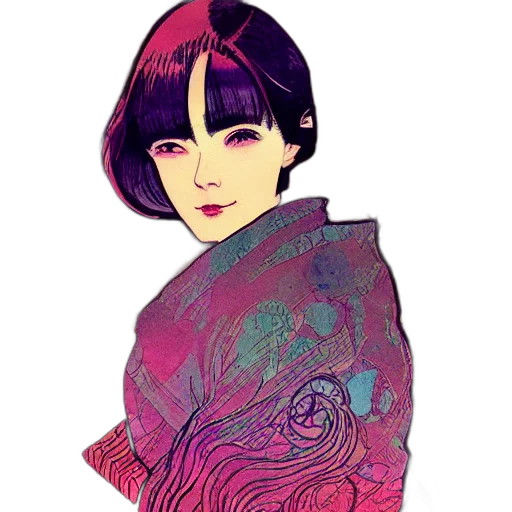 jacket, dress, flower, face transparent PNG cut-out