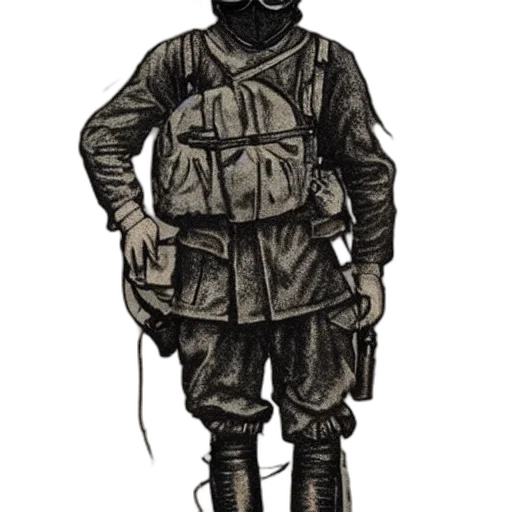 jacket, staff, mask, face transparent PNG cut-out