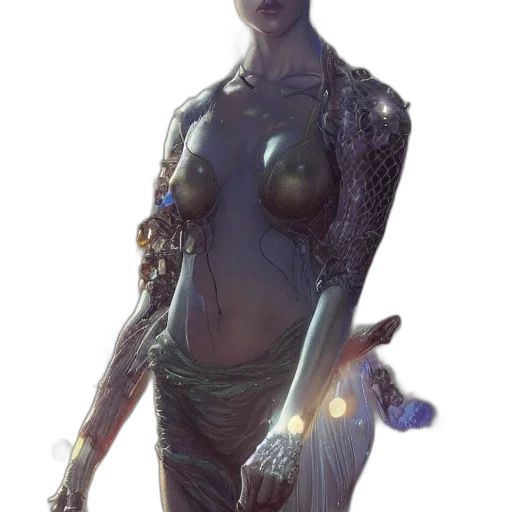 staff, dress, jewelry, robot transparent PNG cut-out