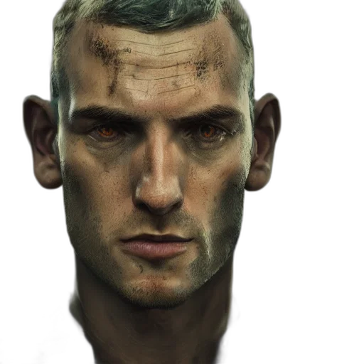 face, staff, robot, concept art transparent PNG cut-out