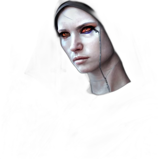 face, mask, robot, creature transparent PNG cut-out
