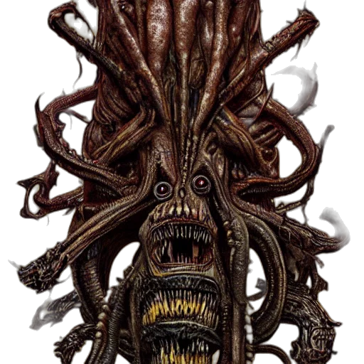 creature, mask, staff, face transparent PNG cut-out