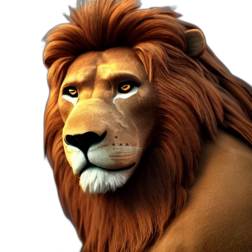 animal, crown, 3d render, photorealistic transparent PNG cut-out