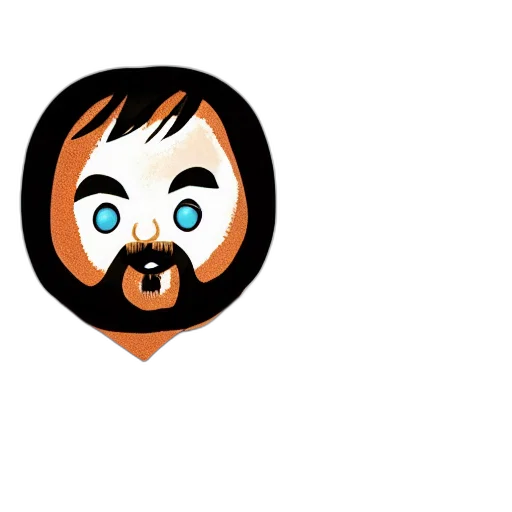 face, cartoon, pixel art, comic book art transparent PNG cut-out
