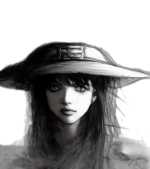 hat, face, mask, fantasy art transparent PNG cut-out