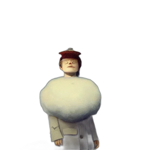 staff, hat, jacket, robot transparent PNG cut-out