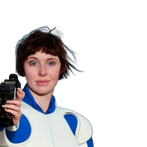 robot, weapon, jacket, face transparent PNG cut-out