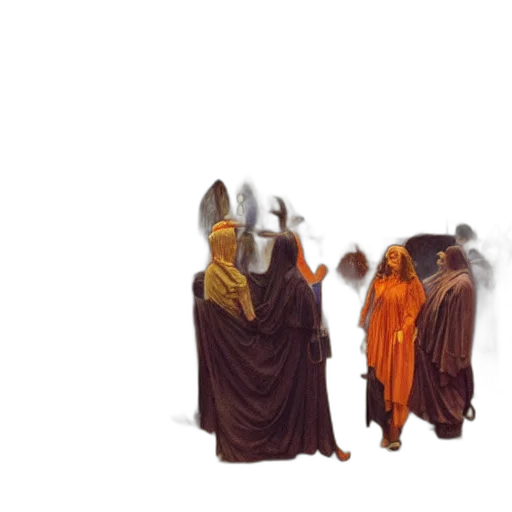 mask, staff, dress, creature transparent PNG cut-out