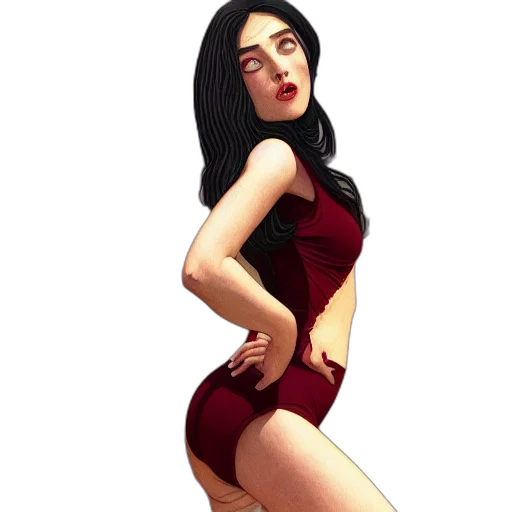 dress, concept art, cartoon, photorealistic transparent PNG cut-out