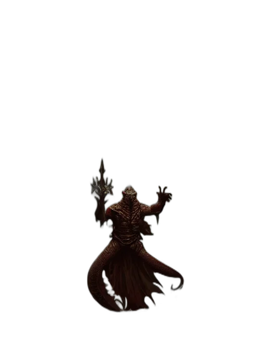 dragon, creature, staff, animal transparent PNG cut-out