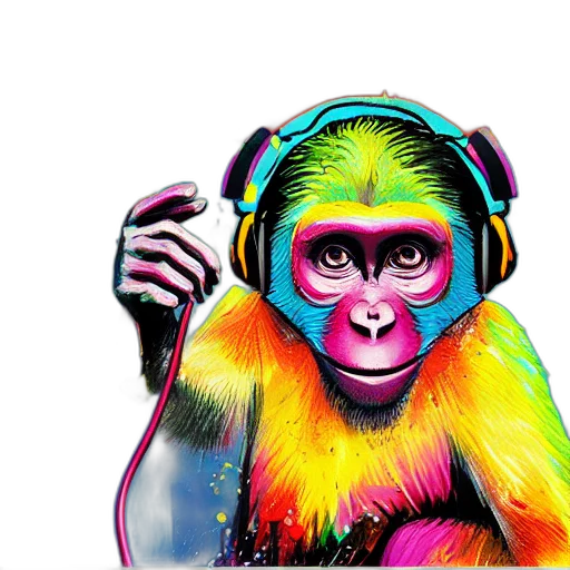 concept art, photorealistic, cartoon, neon transparent PNG cut-out