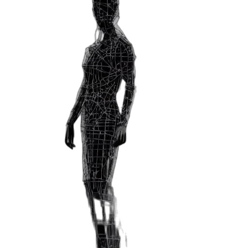 dress, robot, staff, face transparent PNG cut-out