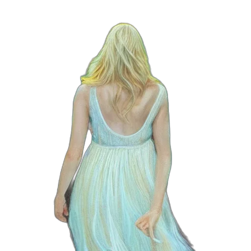 dress, hair, 3d render, photorealistic transparent PNG cut-out