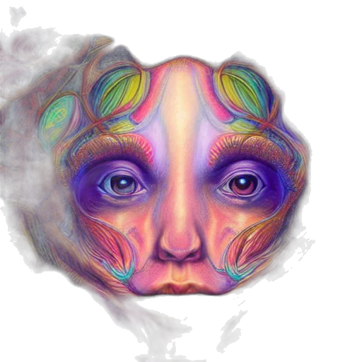 mask, face, creature, hair transparent PNG cut-out