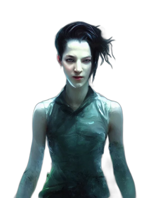 creature, face, dress, staff transparent PNG cut-out