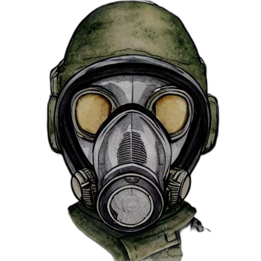 mask, face, jacket, concept art transparent PNG cut-out