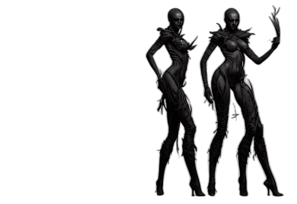 creature, dress, concept art, fantasy art transparent PNG cut-out