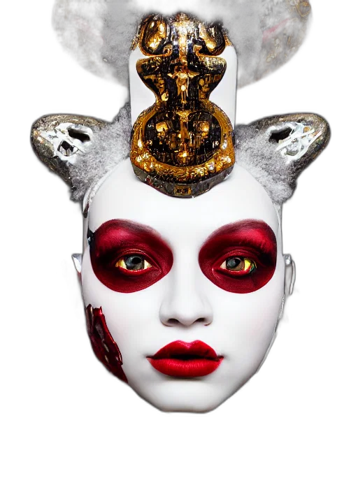 mask, crown, face, concept art transparent PNG cut-out