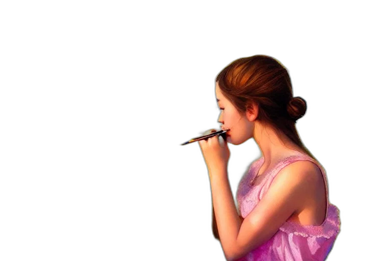 dress, jewelry, face, staff transparent PNG cut-out