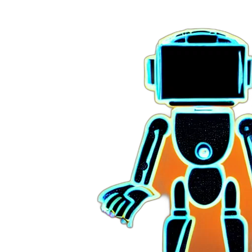 robot, 3d render, concept art, cyberpunk transparent PNG cut-out