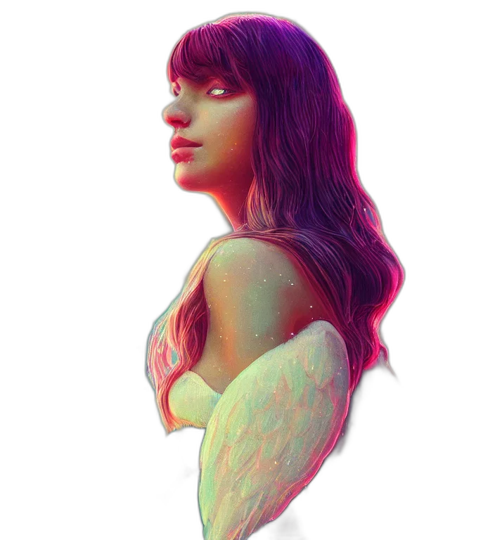 dress, face, creature, hair transparent PNG cut-out