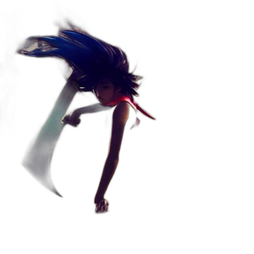staff, hair, weapon, creature transparent PNG cut-out