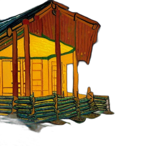 building, furniture, umbrella, 3d render transparent PNG cut-out