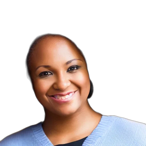 staff, face, black, female transparent PNG cut-out