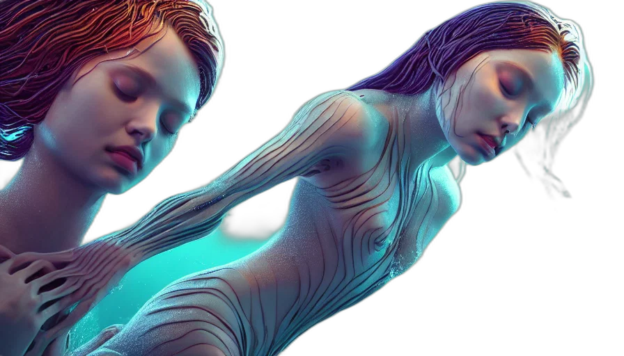 3d render, concept art, photorealistic, cyberpunk transparent PNG cut-out