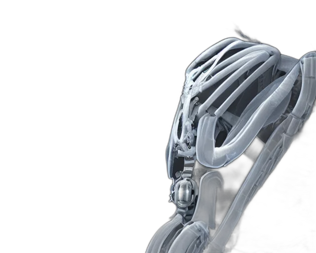 robot, jewelry, 3d render, cyberpunk transparent PNG cut-out
