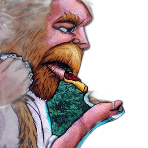 comic book art, concept art, fantasy art, watercolor transparent PNG cut-out