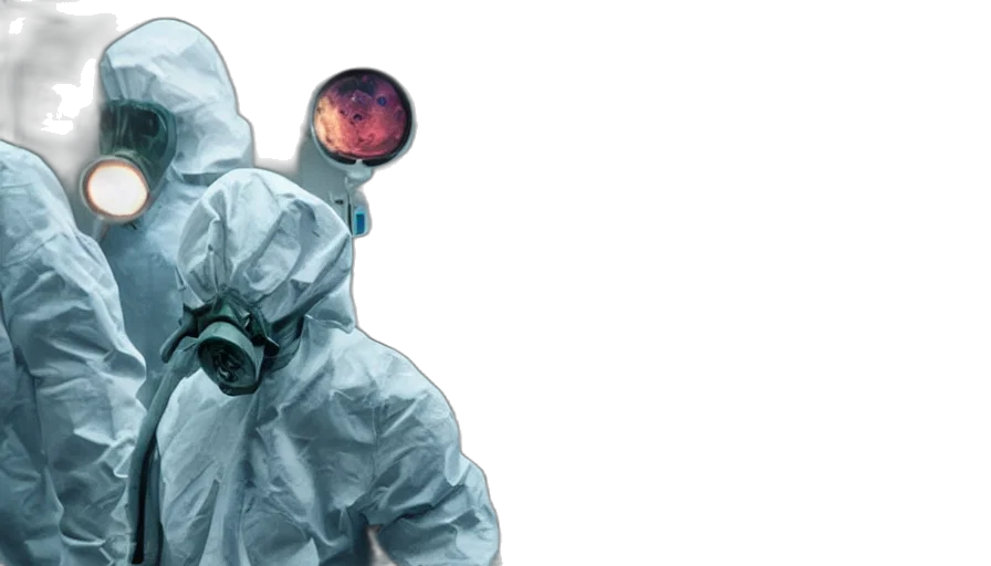 jacket, mask, creature, concept art transparent PNG cut-out