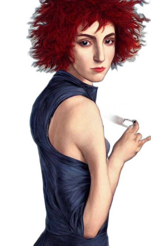 dress, hair, staff, jewelry transparent PNG cut-out