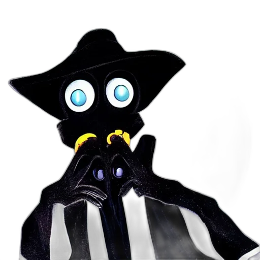 mask, creature, staff, hat transparent PNG cut-out