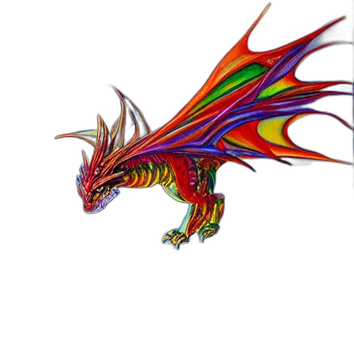dragon, staff, animal, creature transparent PNG cut-out