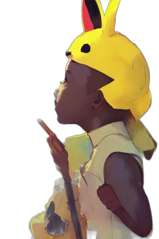 hat, staff, face, weapon transparent PNG cut-out