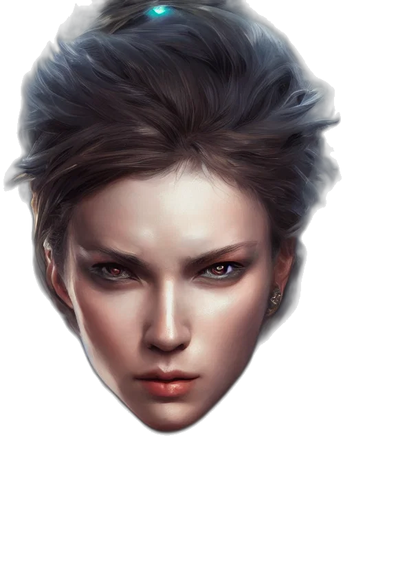 face, crown, hair, mask transparent PNG cut-out