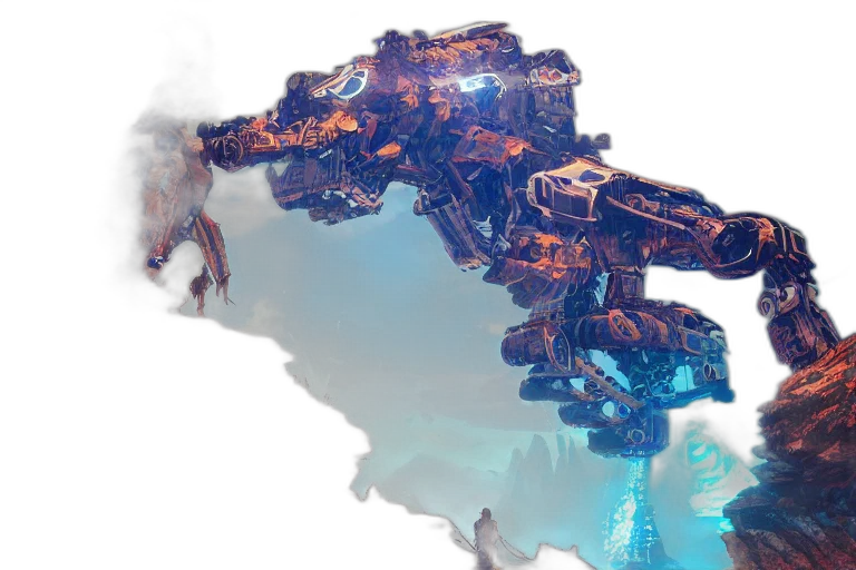 robot, dragon, weapon, sword transparent PNG cut-out