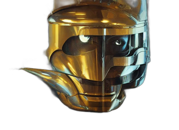 mask, robot, face, crown transparent PNG cut-out